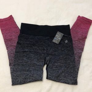 OtoS Active Pants - Full length black and pink leggings OtoS Active Pants - Full length black and pink leggings